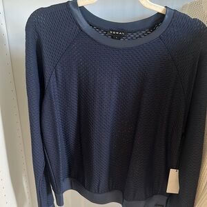 Koral long sleeve navy top